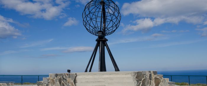 Symbolic globe at the North Cape/ Nordkapp