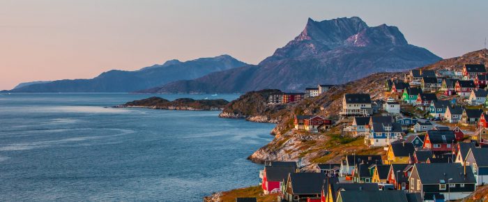 Colorfull house in Nuuk West Coast Greenland